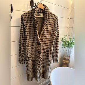 Max Studio houndstooth coat- NWOT